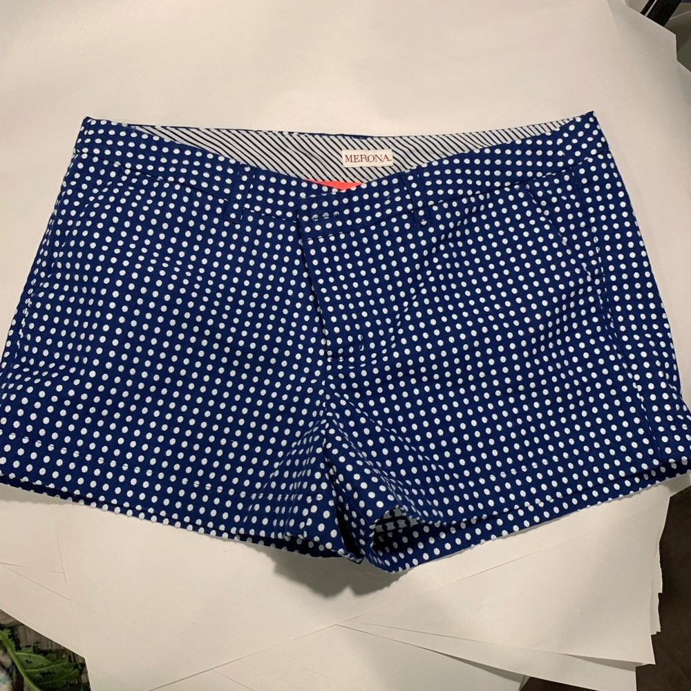 Merona Blue and White Polka Dot Shorts